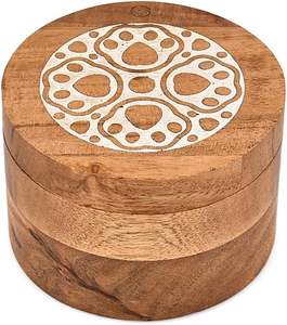 Urne funéraire moderne en bois massif fait main, finition mate, pour cendres humaines, design personnalisé, haute qualité, vase de table, fabrication en gros - Product Image 1