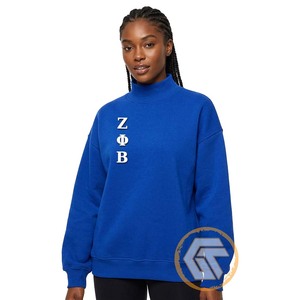 Venta al por mayor GREEK TREASURES Sudadera de algodón polar para mujer, personalizada ODM, con bordado frontal, lisa, Zeta Phi Beta, para otoño/invierno - Product Image 4