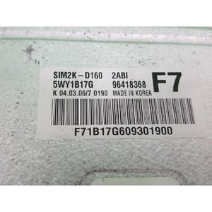 Module de commande du moteur (ECU) Tosca 2006-2011 d'occasion GENUINE 96418368 - Product Image 5