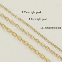 Chaîne en filigrane plaquée or 14 carats GC058, chaîne résistante au ternissement pour la fabrication de bijoux