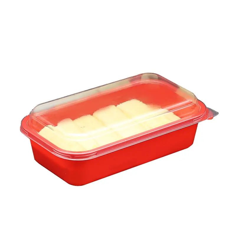 1050ml disposable foil takeout food packaging containers food cupcake baking trays with plastic lids