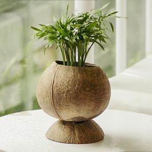 กระถางปลูกต้นมะพร้าวแบบธรรมชาติสำหรับดอกไม้และต้นไม้ - Product Image 1