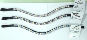 Accessoire de bride anglaise en cuir de luxe avec strass et cristaux Rivoli de 10 mm, personnalisé OEM, pour frontale de cheval, équipement équestre - Product Image 6