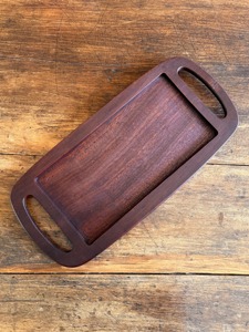 Plateau de service rectangulaire en bois massif de luxe avec poignées, fait main, pour le petit-déjeuner, le thé, le café, la nourriture, l'hôtel, le restaurant - Product Image 6