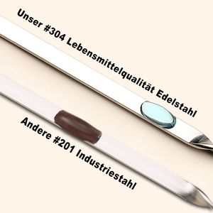 Spiedini per Barbecue in Acciaio Inox Riutilizzabili e Portatili, Lunghi 33,5 cm, 20/40 Pezzi, con Tubo di Conservazione in Metallo - Product Image 1