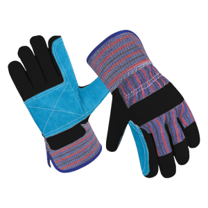 Gants industriels robustes en cuir de vachette pleine fleur, double paume renforcée, équipement de sécurité pour monteurs canadiens et travaux de jardinage domestique - Product Image 3