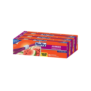 Bolsas reutilizables para sellar H-e-f-t-y Storage Slider Bags, herméticas de primera calidad, suministro al por mayor, oferta mayorista - Product Image 1