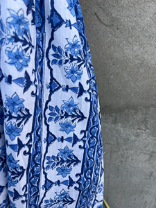 Robe d'été décontractée sans manches en coton imprimé au bloc, longueur midi, collection 2026, prix usine - Product Image 3