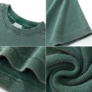 เสื้อยืดแขนสั้นทรงสลิมฟิตสำหรับผู้หญิงไซส์ใหญ่ สไตล์วินเทจ ซักย้อมสีแบบแอซิดวอช ผ้าฝ้าย 100% น้ำหนัก 280 กรัม - Product Image 2