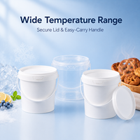 Cubo de Plástico Transparente de Grado Alimenticio al por Mayor de 300ml a 10 Litros con Tapa, Cubo Personalizado para Envasado de Dulces, Galletas, Yogur y Palomitas de Maíz