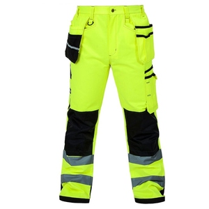 Pantalons de travail haute visibilité pour hommes, polyester, réfléchissants, avec poches et genoux renforcés - Product Image 4