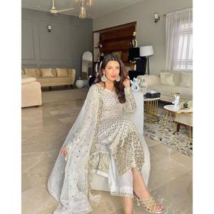 Designer <b>Top</b> and Bottom with Dupatta for Party Wear Sheer Fabric - Product Image 2