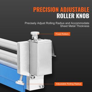 Máquina Laminadora de 12.6 Pulgadas, Capacidad de Calibre 20, Rodillo para Lámina Metálica, Dobladora de 2 Rodillos para Placas - Product Image 4