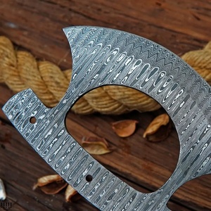 Cuchillo para Pizza de Acero de Damasco, Cuchillo Tipo Mezzaluna, Hoja de Espiga Completa, para Venta al por Mayor, Cuchillo para Pizza de Alta Calidad para Cocina - Product Image 6