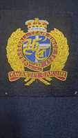 Patch en feutre non tissé noir brodé en 3D avec motif d'aigle doré et d'ancre pour sacs