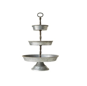 Support à gâteau rond en métal doré, fait main, plateau de service décoratif, supports décoratifs, support à gâteau pour mariage et fête - Product Image 6