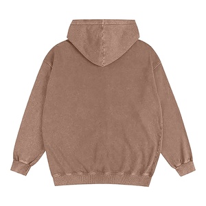 2025 Top tendance hommes sweat à capuche zippé Vintage lavage à l'acide Style 100% coton polaire avec impression numérique teint uni pour l'hiver - Product Image 4