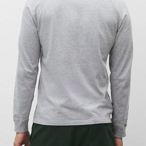 T-shirts Homme Hip Hop Oversize 100% Coton Manches Longues Col Rond Respirants Écologiques Personnalisables Prix de Gros 2026 - Product Image 5