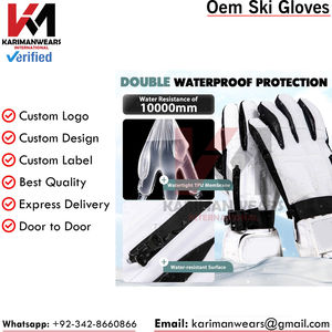 Gants de ski d'hiver, isolés thermiquement, coupe-vent, imperméables, matériau durable, ajustement confortable, design haute adhérence - Product Image 4