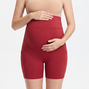 Shorts de yoga de grossesse taille haute OEM, leggings de maternité, shorts de yoga pour femmes, shorts de compression à taille élastique pour femmes - Product Image 6