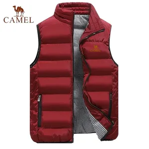 Chaqueta de chaleco de algodón de gama alta CAMEL bordada, chaqueta sin mangas cómoda informal de moda de otoño e invierno para hombre - Product Image 1