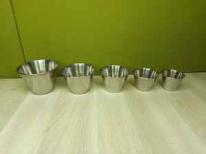 ถ้วยซอสสแตนเลสแบบใช้ซ้ำได้สำหรับขายส่งจำนวนมาก ป้องกันการรั่วซึม สำหรับใส่เครื่องปรุง น้ำจิ้ม น้ำดอง น้ำยาบ้วนปาก แบบพกพา - Product Image 5