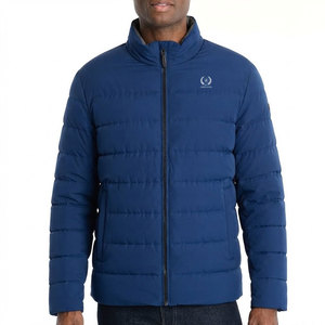 Stylish Hooded <b>Men</b> Puffer <b>Jacket</b> <b>Warm</b> Quilted Winter Soft Padding Full Zip Design Casual Everyday Outdoor Windproof Front Logo - Product Image 1
