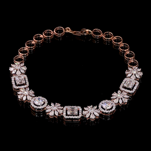 Luxury Halo Diamond Floral <b>Bracelet</b> Round Cut Lab Grown Diamonds 925 Sterling <b>Silver</b> 10K 14K 18K <b>Solid</b> Gold Fine Jewelry - Product Image 3