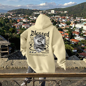 Sweat-shirts et sweats à capuche en polaire surdimensionnés pour l'hiver, logo personnalisé sur le devant, unisexe, fabricant ODM pour femmes avec design imprimé - Product Image 2