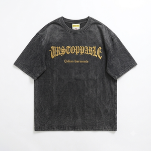 เสื้อยืดโอเวอร์ไซส์สตรีทแวร์ผู้ชาย ผ้าฝ้ายพรีเมียม ทรงหลวม ไหล่ตก คอกลม สวมใส่สบาย เป็นมิตรกับสิ่งแวดล้อม ระบายอากาศได้ดี แห้งเร็ว - Product Image 1