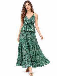 Plus Size Silk <b>Hawaiian</b> Polynesian Tribal Pattern Women's Maxi <b>Dress</b> Summer Party Holiday Wear - Product Image 6