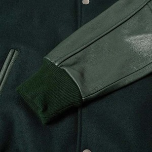 High Quality Baseball Jackets Professional Manufacturer Clothing Brands Wool Leather Sleeve College Baseball Jacket For <b>Men</b> 2025 - Product Image 5