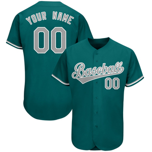 Camiseta de Béisbol Personalizada para Hombre, Manga Corta, con Botones, Uniforme Verde de Equipo - Product Image 3