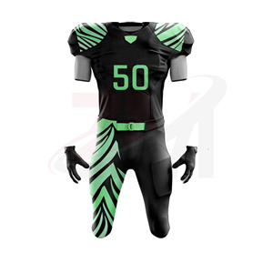 Maillot de football noir et vert pour homme, numéro 50, en polyester respirant, taille adulte, impression par sublimation, tenue d'équipe - Product Image 1