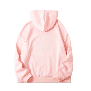 เสื้อฮู้ดดี้โอเวอร์ไซส์สำหรับผู้หญิง สีพื้น ผ้าคอตตอนผสม สวมหัว สไตล์ลำลอง สตรีทแวร์ แขนปกติ ระบายอากาศได้ดี ผ้าถัก - Product Image 4