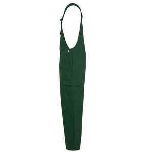 Combinaison de travail unisexe verte, durable, en mélange de coton, bretelles réglables, usage industriel, résistante aux flammes, certifiée CE - Product Image 3
