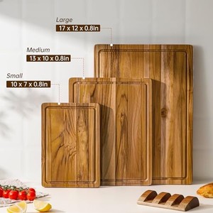 Tablas de cortar y picar de madera de teca, OEM, personalizadas, al por mayor |   Aqdus Saleem India - Product Image 4
