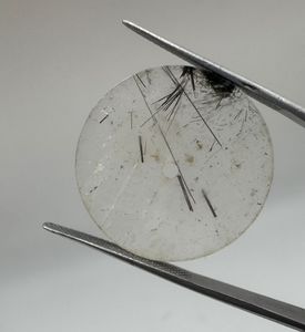 หน้าปัดนาฬิกาสีขาวรูไทล์ดำธรรมชาติ ขนาด 24.5 มม. หนา 0.6 มม. ขัดเงา ผลิตที่ราชสถาน - Product Image 2