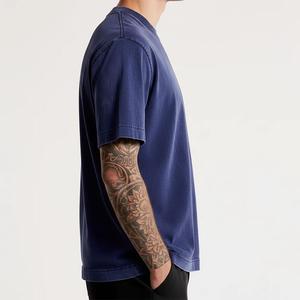 เสื้อยืดคอกลมแขนสั้นทรงปกติสำหรับผู้ชายไซส์ใหญ่พิเศษ ผ้าฝ้าย 100% เนื้อหนา พร้อมโลโก้สั่งทำด้านหน้า แห้งเร็วและระบายอากาศได้ดี - Product Image 3