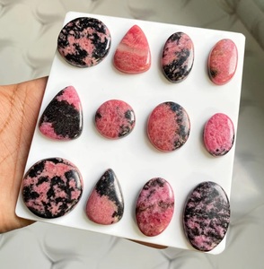 Wholesale Natural Pink Rhodonite Cabochon Loose Gemstone Oval Pear Round <b>Cushion</b> Shape for Silver Jewelry Making - Product Image 2