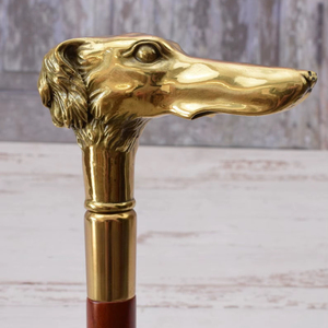 Bastones de Madera Natural Ecológicos con Mango de Latón Pulido, Estilo Rústico Moderno, Ideales para Regalo - Product Image 1