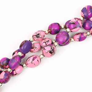 Cuentas de turquesa rosa Mohave de 6x8 a 8x10 mm, cuentas lisas de piedras preciosas de turquesa para la fabricación de joyería al por mayor. - Product Image 2