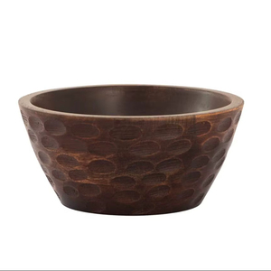 Grand bol en bois incurvé, finition polie, bols à salade décoratifs, bols de service faits à la main, style japonais, dernier design - Product Image 1