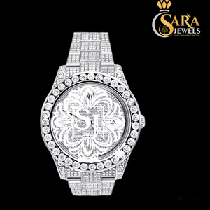 Antique Luxury <b>Automatic</b> Mechanical Moissanite Diamond Watch Blue Dial 36mm Stainless Steel Band Hip Hop Style New Arrival - Product Image 2