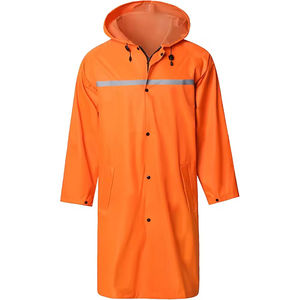 Impermeable reflectante personalizado de doble capa con capucha, chaqueta larga gruesa impermeable para adultos, traje de lluvia dividido para exteriores - Product Image 5