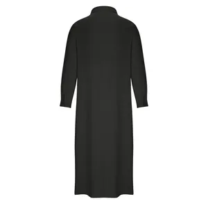 Túnica Negra de Manga Larga para Hombre, Transpirable, con Cuello Alto, Largo hasta el Tobillo, Ropa Modesta para Oración, para Todas las Temporadas - Product Image 6