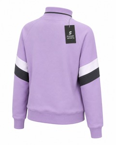 Sudadera Deportiva para Mujer Suzari, Color Morado con Bloques de Color, Cuello Alto, Manga Larga, Tejida, Transpirable, para Otoño - Product Image 3