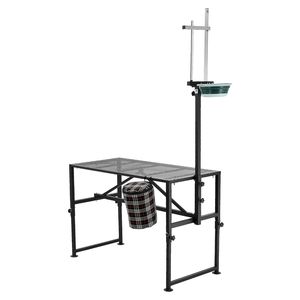 Soporte de ordeño para cabras de alta resistencia, capacidad de 600 lb, con comedero, cabezal ajustable, cesta para herramientas y poste de engrosamiento - Product Image 1