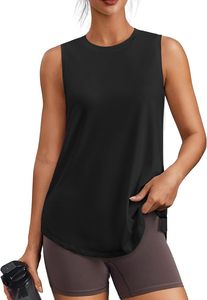 Camiseta sin mangas personalizada para mujer, color naranja, cuello redondo, de secado rápido, tejida, estilo deportivo, longitud regular. - Product Image 5