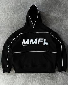 Puff Printed Tracksuit Custom Winter Men's 100% Cotton <b>Fleece</b> Loose Fit <b>Lined</b> Pullover Hoodie - Product Image 5